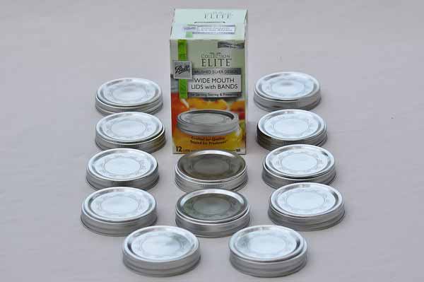 Wide Mouth Silver Canning Lid and Bands