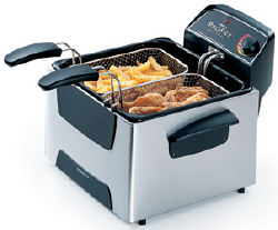 Presto Stainless Steel Dual Basket ProFry immersion element deep fryer 
