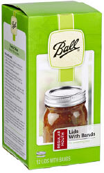 Ball Regular Jar Bands with Dome Lids 