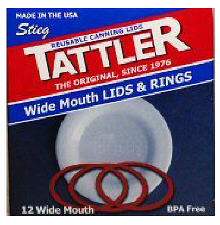 Tattler Reusable Wide Mouth Lids & Rings 