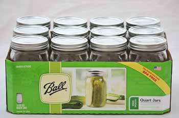 Wide Mouth Ball Quart Jars (12 Jars)