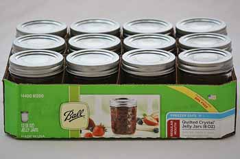 Regular Mouth Half Pint Quilted Jelly Jars (12 Jars)