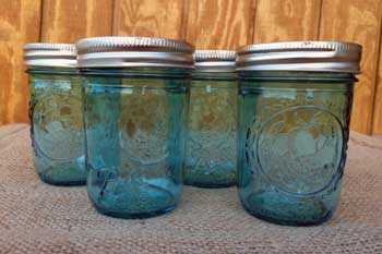 Blue Half Pint Jelly Jars