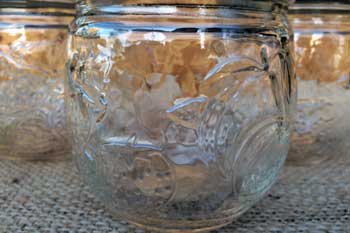 Round Fruit Embossed Jam Jars