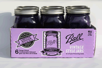 Purple Mason Jars Quart