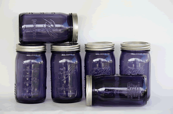 Purple Mason Jars Quart