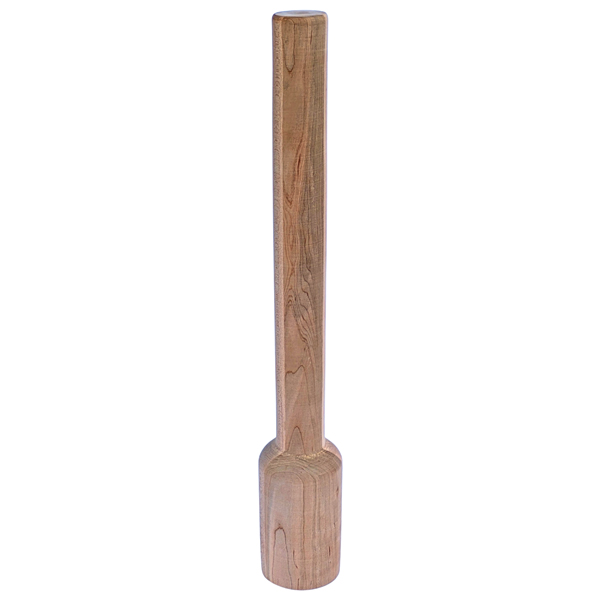 Handmade wooden sauerkraut tamper and kraut pounder, hand-turned on a lathe in Ohio
