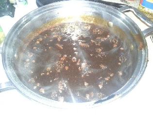 Boston Baked Beans Sauce Simmering