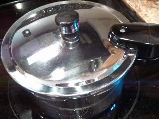 Presto SS Pressure Cooker On Stove