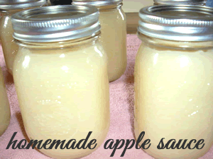 pint jars of homemade applesauce